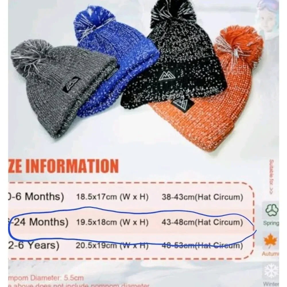NWT Yatanam Baby Beanie Orange Reflective Cotton Sz 24 months‎